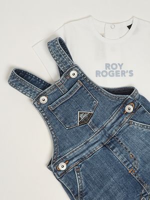 3. Baby-Set aus Stretch-Baumwolle Mittlerer Denim