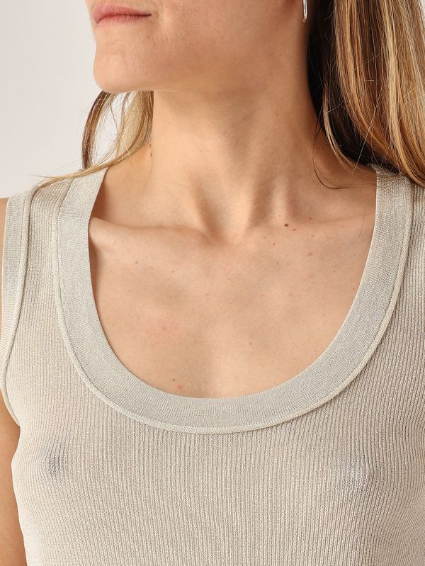 5. Women's lurex viscose sweater Platinum Nenette maraschino