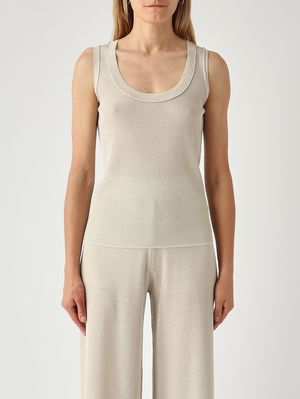 1. Women's lurex viscose sweater Platinum
