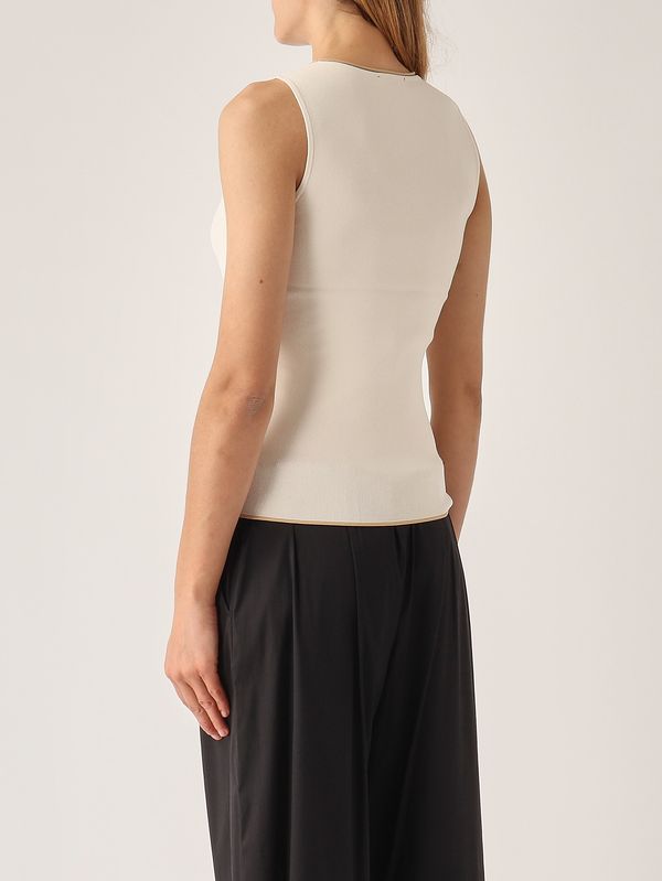 4. Women's knitted tank top Ivory Nenette misha