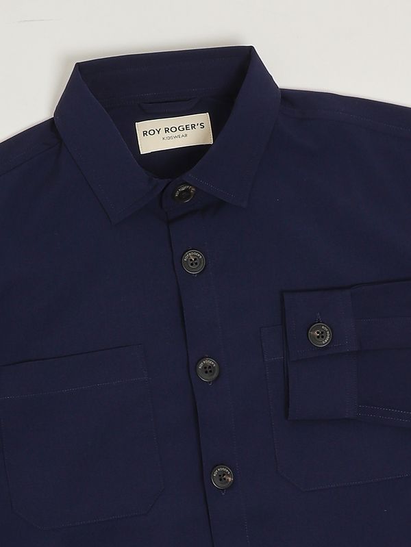 3. Camicia bambino in misto viscosa stretch Blu Roy Roger's rg20300
