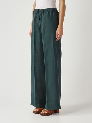 3. Leinenhose für Damen Eukalyptus