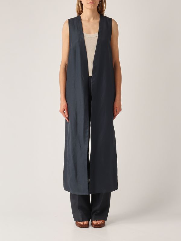 1. Gilet donna in viscosa e lino Abisso Liviana Conti l6sm89