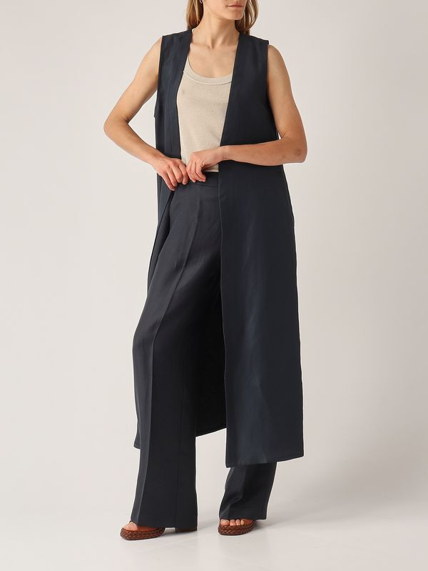 2. Gilet donna in viscosa e lino Abisso Liviana Conti l6sm89