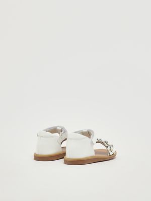 3. Poppy Mädchen-Sandalen aus Leder Weiß
