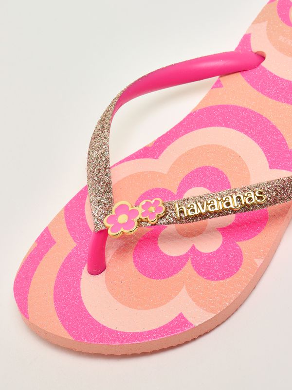 5. Infradito bambina Slim glitter II in gomma Fuxia-Floreale Havaianas 4146976