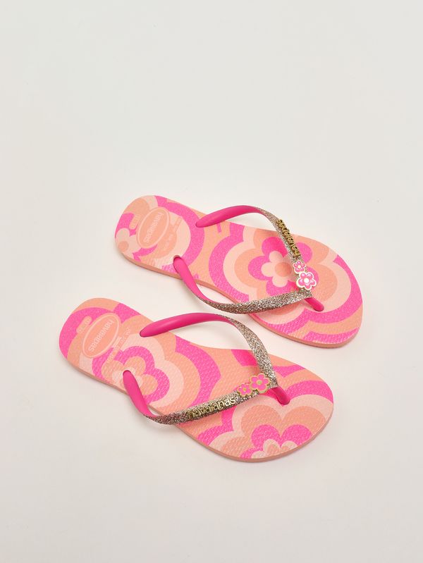 2. Infradito bambina Slim glitter II in gomma Fuxia-Floreale Havaianas 4146976