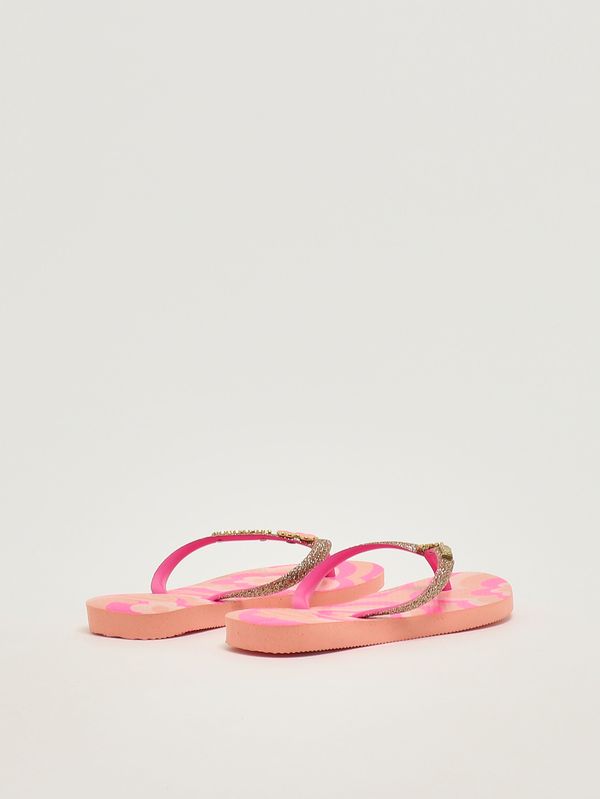 3. Infradito bambina Slim glitter II in gomma Fuxia-Floreale Havaianas 4146976