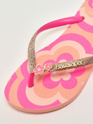 5. Infradito bambina Slim glitter II in gomma Fuxia-Floreale