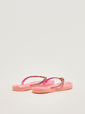 3. Infradito bambina Slim glitter II in gomma Fuxia-Floreale