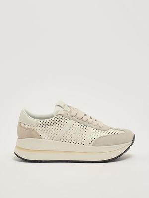 1. Bethcoin 8171 women's leather sneakers Ice