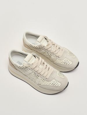 2. Bethcoin 8171 women's leather sneakers Ice