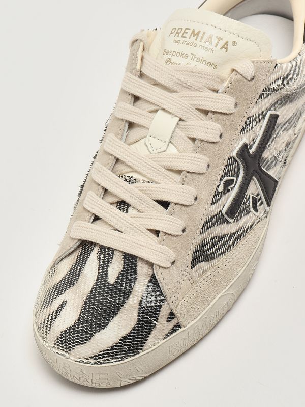 5. Damen-Sneaker StevenD 8053 aus Leder- und Textilmix Gestreift Premiata stevend8053