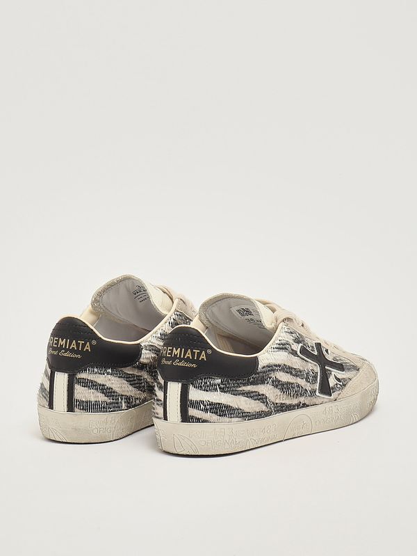 3. Damen-Sneaker StevenD 8053 aus Leder- und Textilmix Gestreift Premiata stevend8053