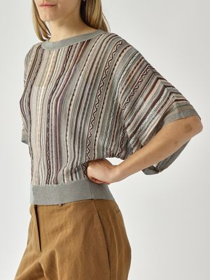 5. Suéter de mujer de viscosa con lurex Multicolor
