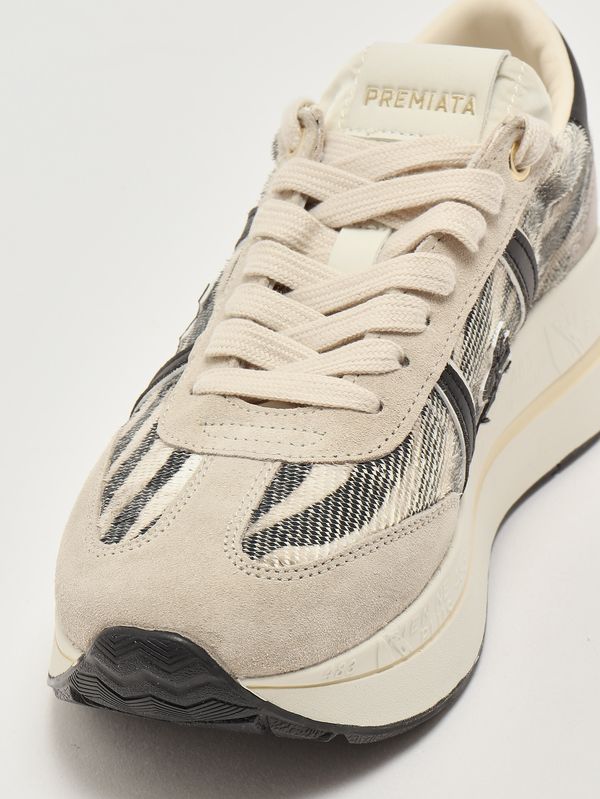 5. Damen-Sneaker Bethcoin 8149 aus Leder- und Textilmix Gestreift Premiata bethcoin8149