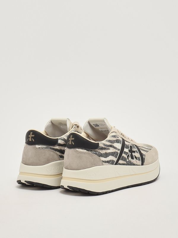 3. Damen-Sneaker Bethcoin 8149 aus Leder- und Textilmix Gestreift Premiata bethcoin8149