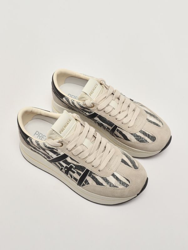 2. Damen-Sneaker Bethcoin 8149 aus Leder- und Textilmix Gestreift Premiata bethcoin8149