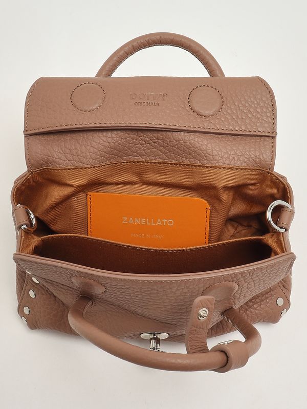 4. Sac Dotta Centauro Baby en cuir martelé pour femme Ribolla brune Zanellato 0687501120000 b