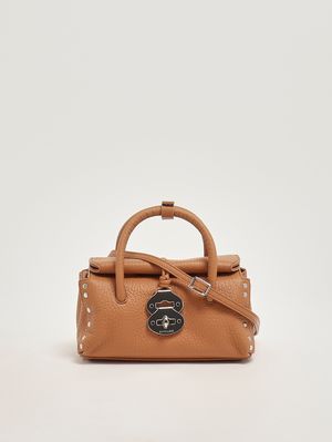 3. Borsa donna Dotta Centauro Baby in pelle martellata Amaretto