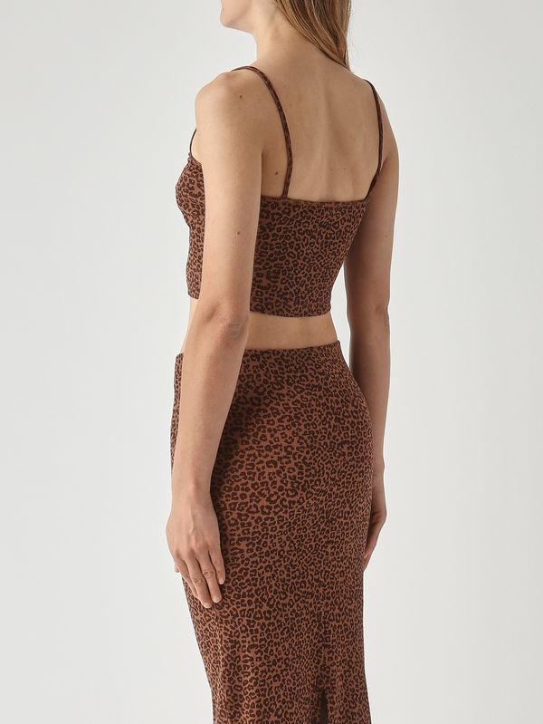 4. Deborah Damen-Top aus Stretch-Baumwolle Braun MC2 Saint Barth debo001