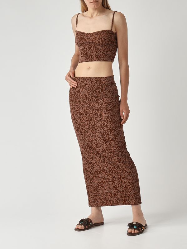 2. Deborah Damen-Top aus Stretch-Baumwolle Braun MC2 Saint Barth debo001