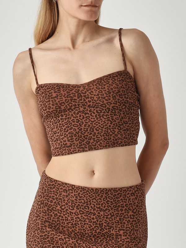5. Deborah Damen-Top aus Stretch-Baumwolle Braun MC2 Saint Barth debo001