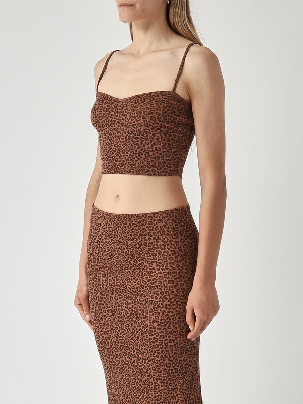 3. Deborah Damen-Top aus Stretch-Baumwolle Braun MC2 Saint Barth debo001