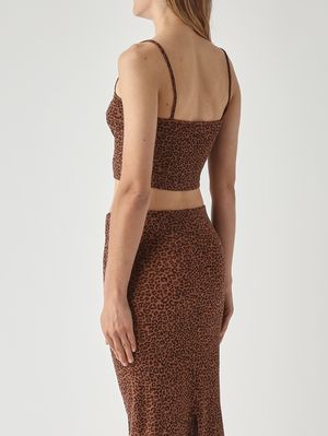 4. Deborah women's stretch cotton top Brown