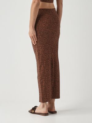 4. Falda de mujer Lane de algodón elástico Marrón
