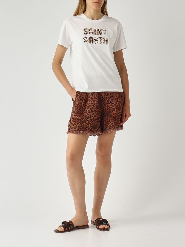 2. Emilie Women's Cotton T-Shirt White MC2 Saint Barth emi0001