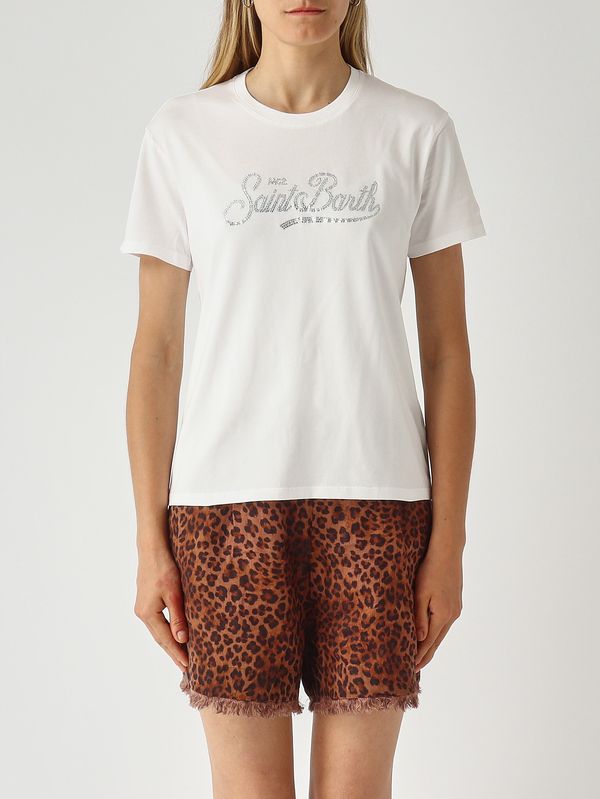1. Emilie Women's Cotton T-Shirt White MC2 Saint Barth emi0001