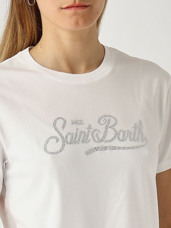 4. Emilie Women's Cotton T-Shirt White MC2 Saint Barth emi0001