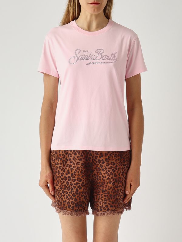1. Emilie Women's Cotton T-Shirt Pink MC2 Saint Barth emi0001