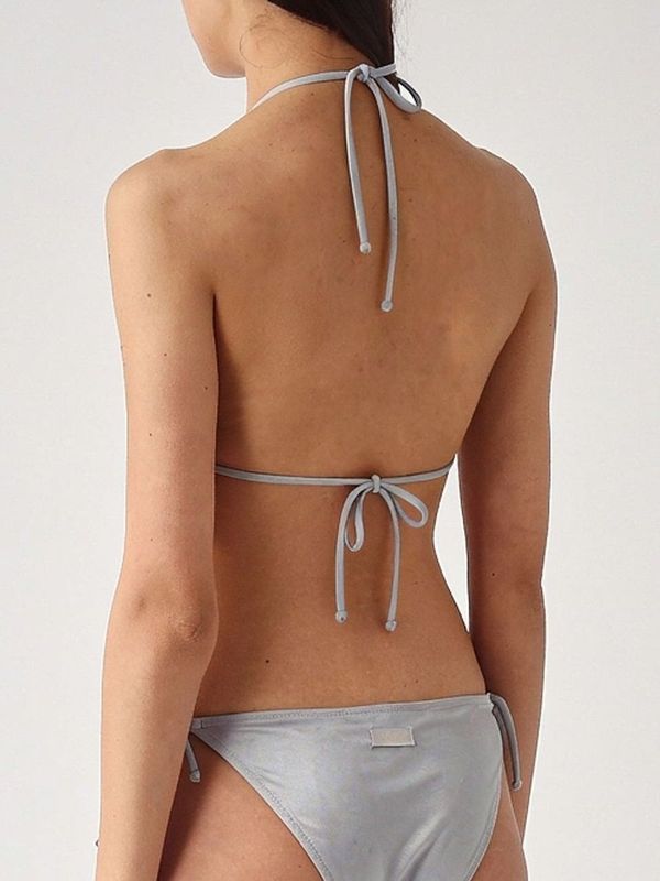 2. Top donna Annabelle in tessuto stretch Shiny Strass Waterfall Silver MC2 Saint Barth anna001