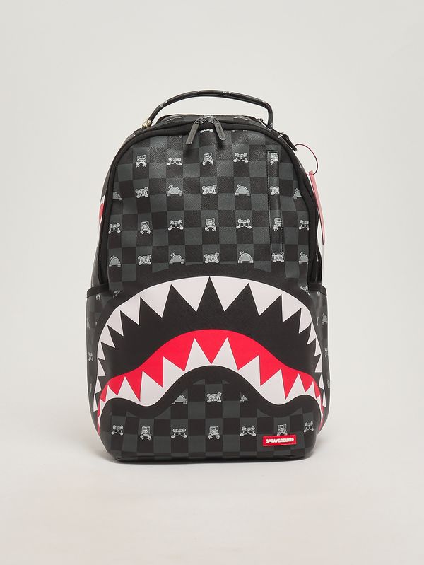 1. Faux leather backpack for boys Black-Gray Sprayground 910b8872nsz