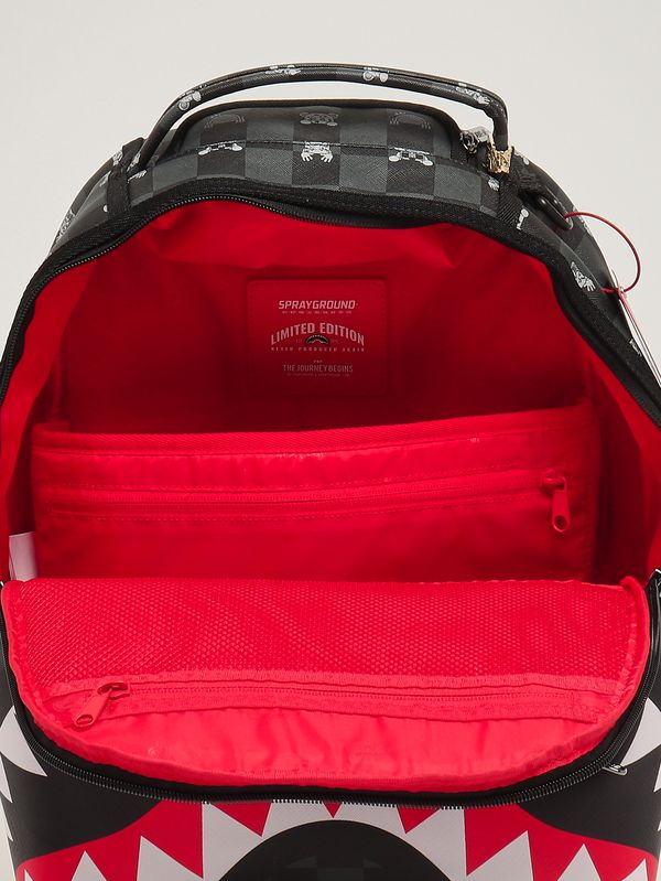 3. Faux leather backpack for boys Black-Gray Sprayground 910b8872nsz