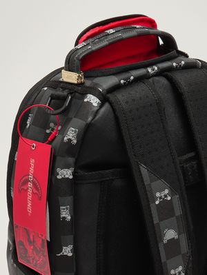 4. Faux leather backpack for boys Black-Gray