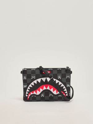 4. Kinder-Pochette aus Kunstleder Schwarz-Grau