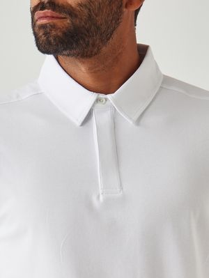 5. Vincelle Cotton men's stretch cotton polo shirt White
