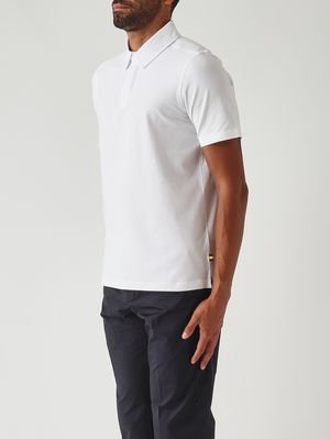 3. Vincelle Cotton men's stretch cotton polo shirt White
