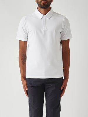 1. Vincelle Cotton men's stretch cotton polo shirt White