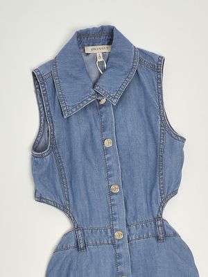 3. Vestido de niña de chambray Vaquero Claro