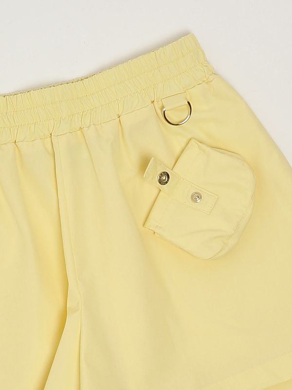 3. Pantalón corto de algodón para niña Amarillo Fendi jff397aexz