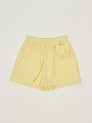 1. Pantalón corto de algodón para niña Amarillo