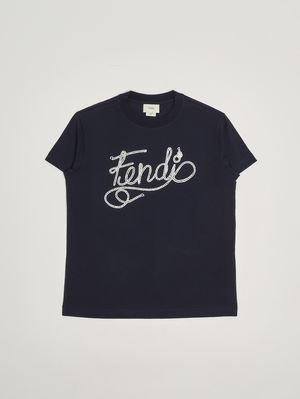 1. T-shirt bambina in cotone Blu