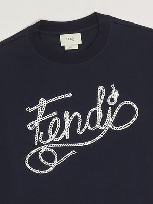 3. T-shirt bambina in cotone Blu