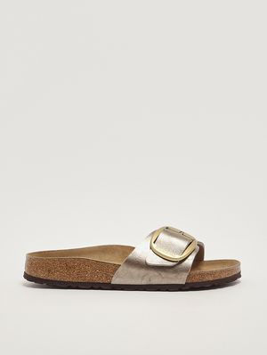 1. Sandale femme Madrid Big Buckle en Birko-Flor Taupe