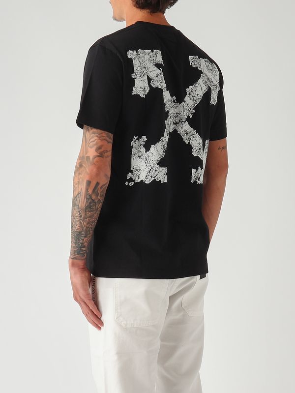 4. T-shirt uomo in cotone Nero Off-White 44maa027s26j007001