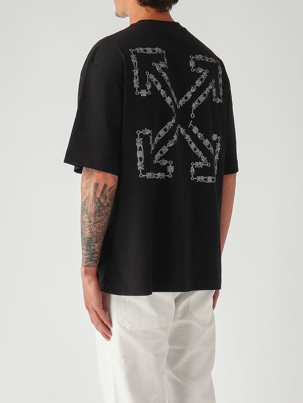 4. T-shirt uomo in cotone Nero Off-White 44maa120s26j004001